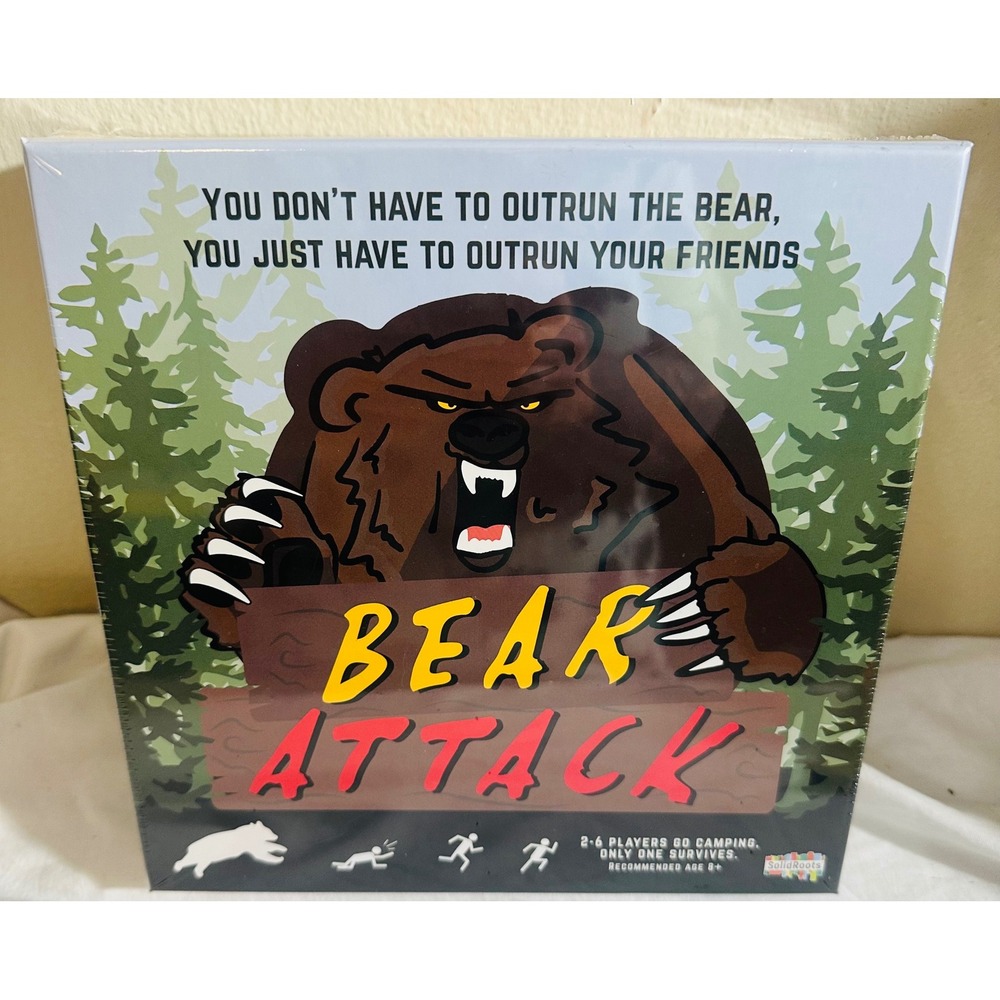 Bear Attack SolidRoots Strategy Board Game 2-6 Players New Factory Sealed
